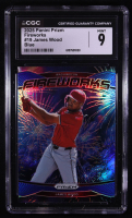 James Wood 2025 Panini Prizm Fireworks Prizms Blue #19 #94/99 (CGC 9) at PristineAuction.com