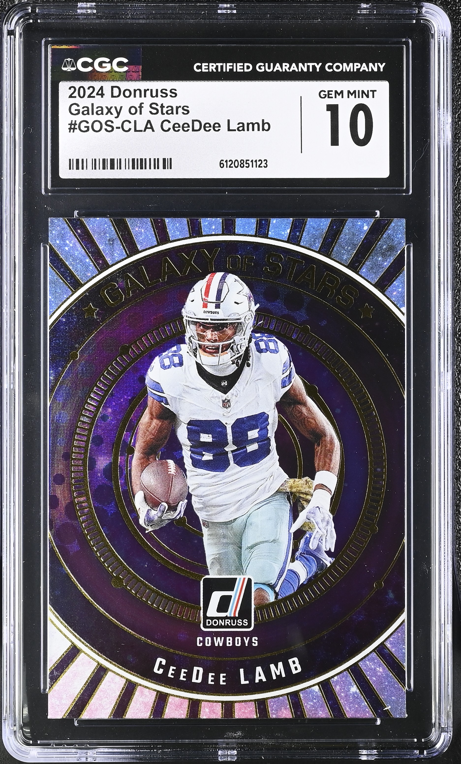 CeeDee Lamb 2024 Donruss Galaxy of Stars #11 (CGC 10) at PristineAuction.com CeeDee Lamb 2024 Donruss Galaxy of Stars #11 (CGC 10) at PristineAuction.com