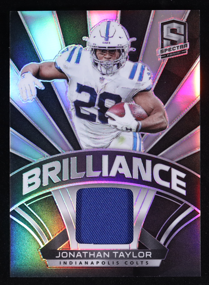 Jonathan Taylor 2021 Panini Spectra Brilliance Materials #15 #55/99 at PristineAuction.com Jonathan Taylor 2021 Panini Spectra Brilliance Materials #15 #55/99 at PristineAuction.com