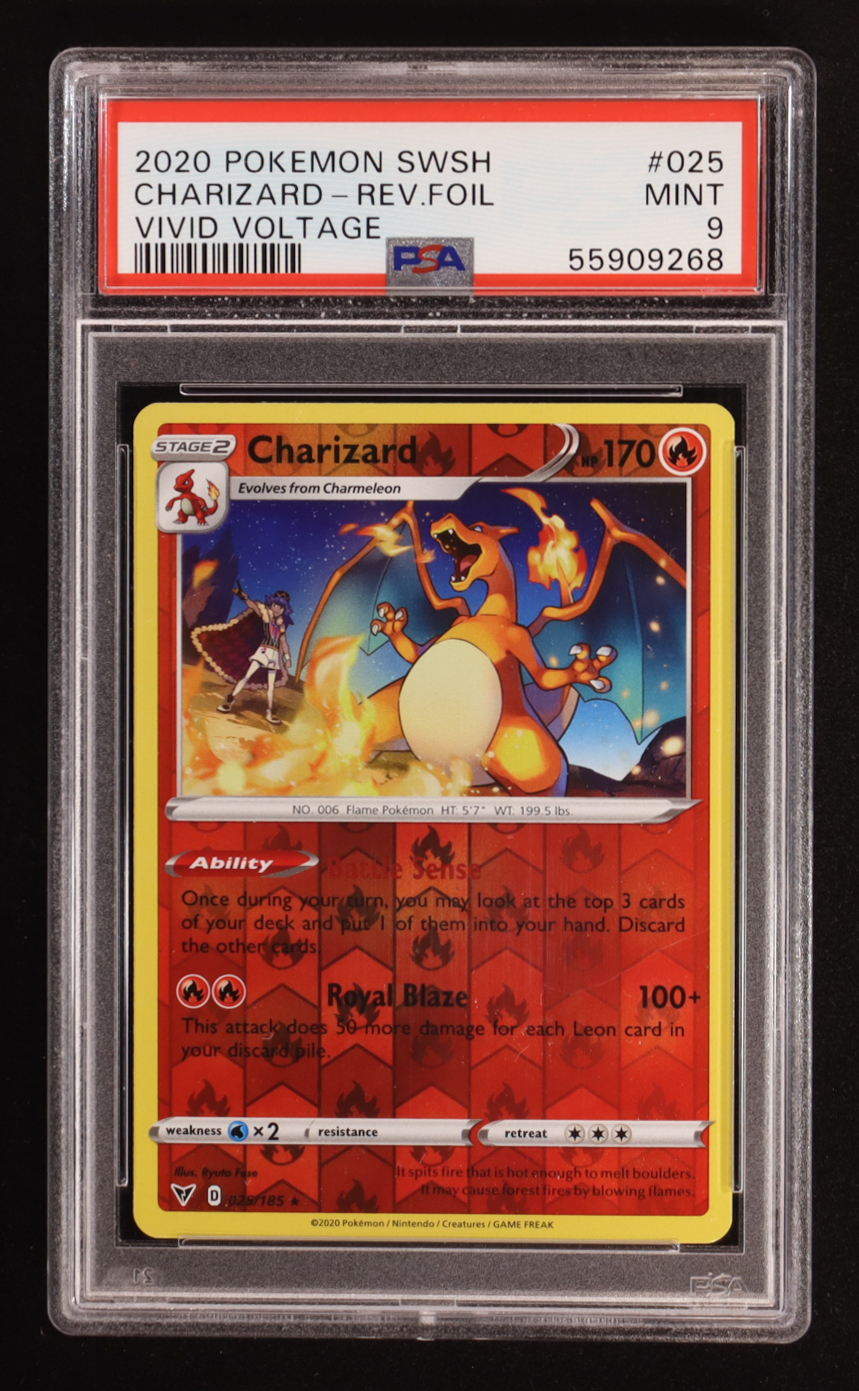 Charizard 2020 Pokemon TCG Sword & Shield Vivid Voltage #025 (PSA 9) at PristineAuction.com Charizard 2020 Pokemon TCG Sword & Shield Vivid Voltage #025 (PSA 9) at PristineAuction.com