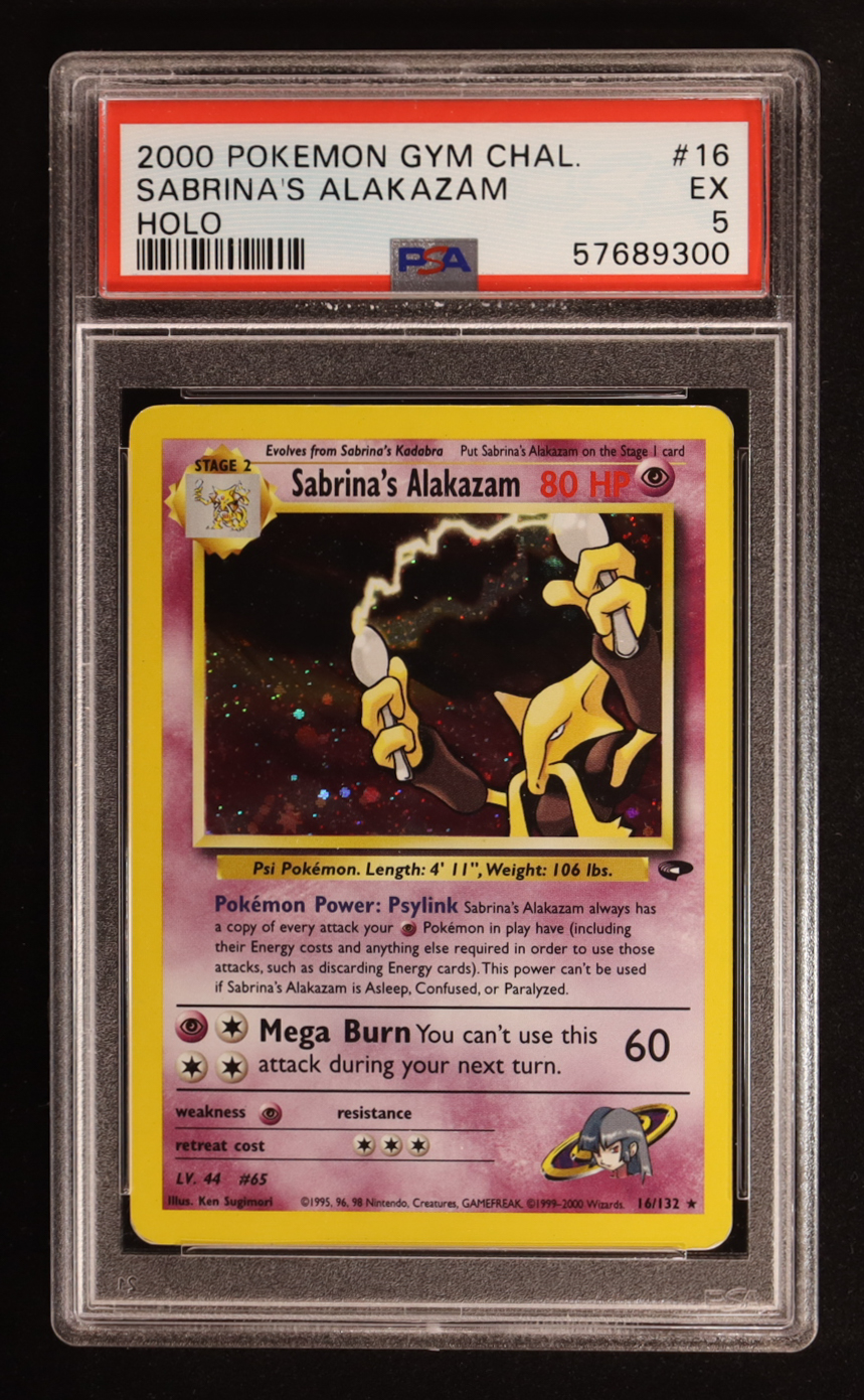 Sabrina's Alakazam 2000 Pokemon Gym Challenge Unlimited #16 HOLO (PSA 5) at PristineAuction.com Sabrina's Alakazam 2000 Pokemon Gym Challenge Unlimited #16 HOLO (PSA 5) at PristineAuction.com