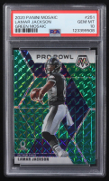 Lamar Jackson 2020 Panini Mosaic Green #251 (PSA 10) at PristineAuction.com