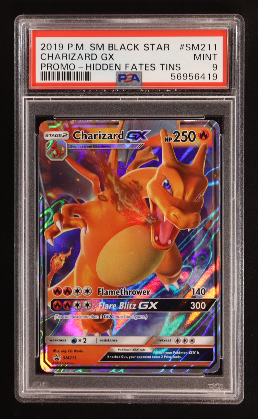 Charizard GX 2016-21 Pokemon Sun and Moon Black Star Promos #SM211 (PSA 9) at PristineAuction.com Charizard GX 2016-21 Pokemon Sun and Moon Black Star Promos #SM211 (PSA 9) at PristineAuction.com