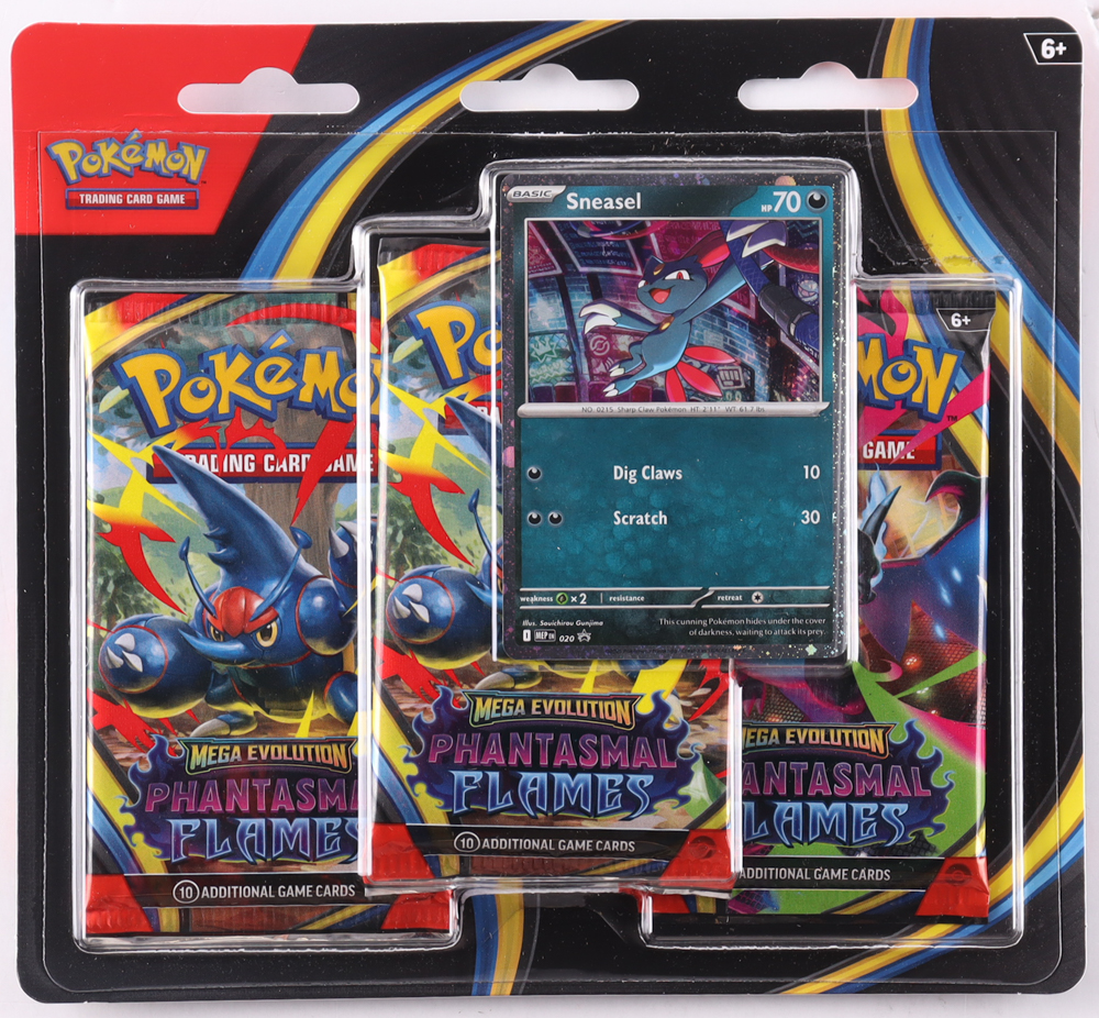 Pokemon Mega Evolution: Phantasmal Flames 3-Pack Blister at PristineAuction.com Pokemon Mega Evolution: Phantasmal Flames 3-Pack Blister at PristineAuction.com