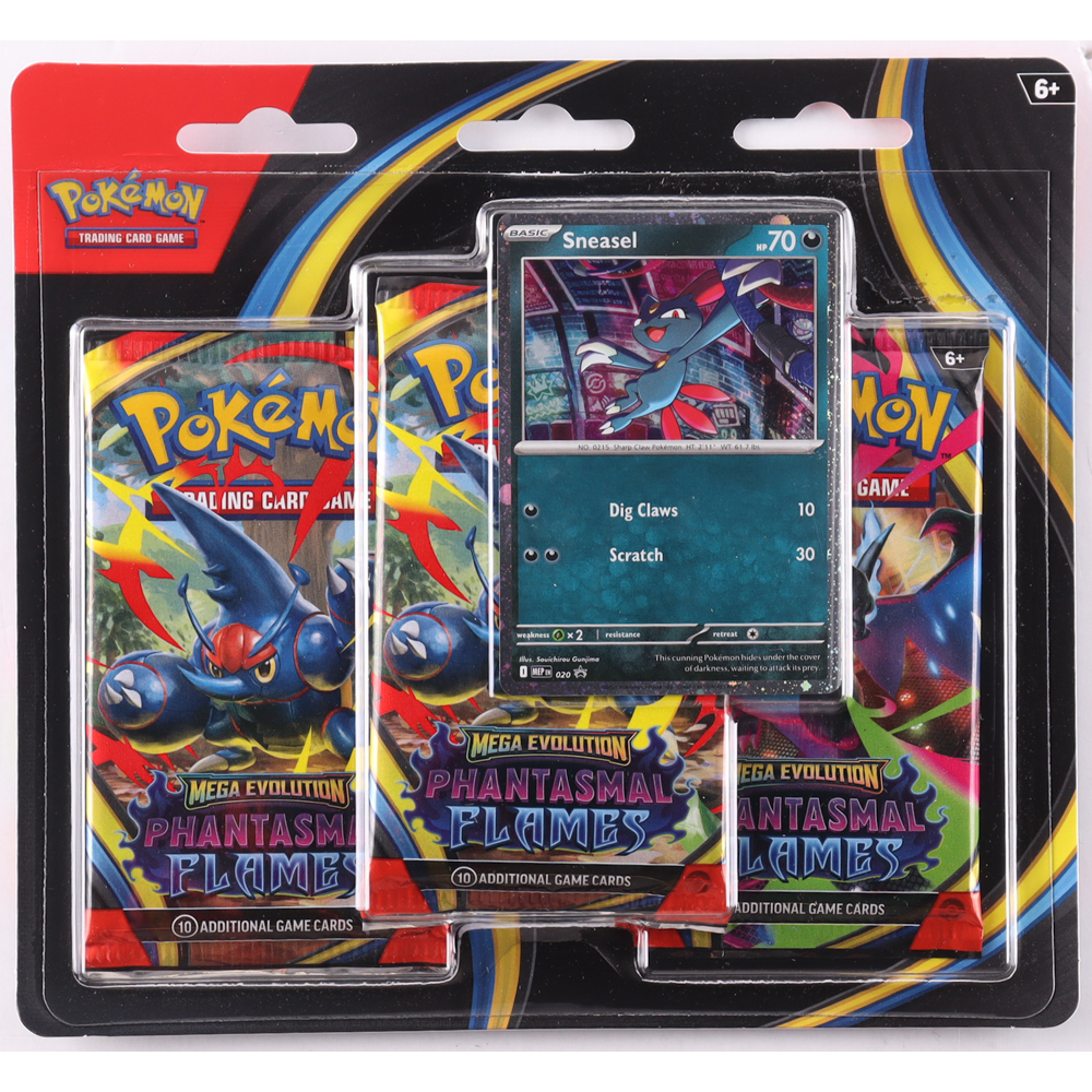 Pokemon Mega Evolution: Phantasmal Flames 3-Pack Blister at PristineAuction.com