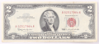 1963 $2 United States Treasury Red Seal Silver Certificate Paper Bank Note at PristineAuction.com