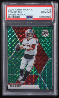 Tom Brady 2020 Panini Mosaic Green #135 (PSA 10) at PristineAuction.com