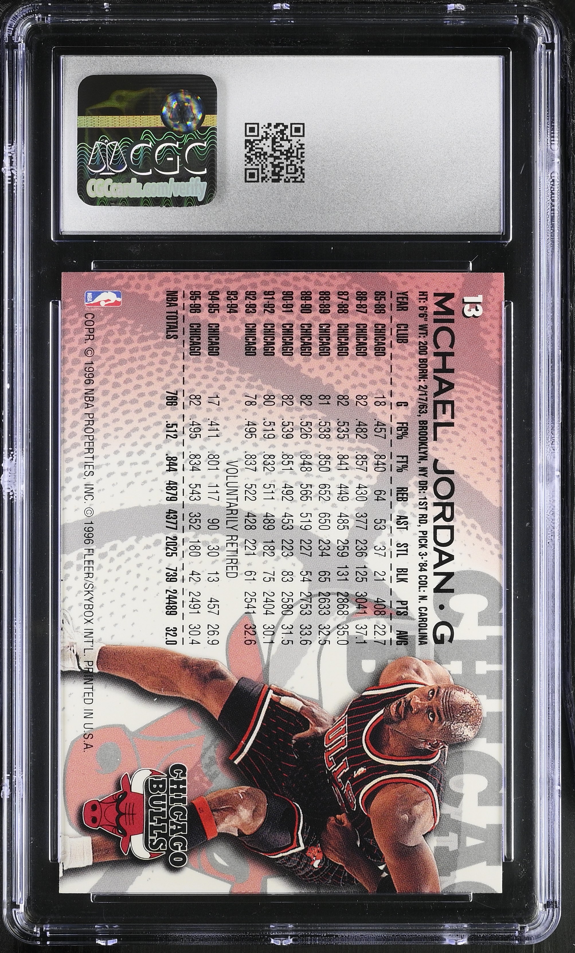 Michael Jordan 1996-97 Fleer #13 (CGC 10) at PristineAuction.com Michael Jordan 1996-97 Fleer #13 (CGC 10) at PristineAuction.com