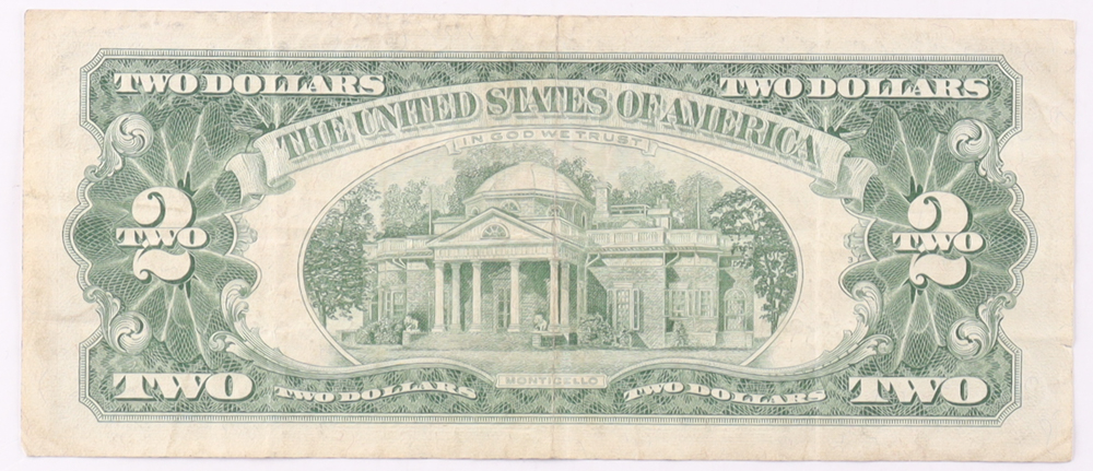 1963 $2 United States Treasury Red Seal Silver Certificate Paper Bank Note at PristineAuction.com 1963 $2 United States Treasury Red Seal Silver Certificate Paper Bank Note at PristineAuction.com