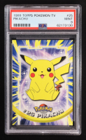 Pikachu 1999 Topps Pokemon TV Animation Series 1 Green Logo Backs #25 (PSA 9) at PristineAuction.com