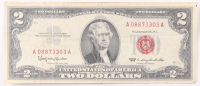 1963 $2 United States Treasury Red Seal Silver Certificate Paper Bank Note at PristineAuction.com