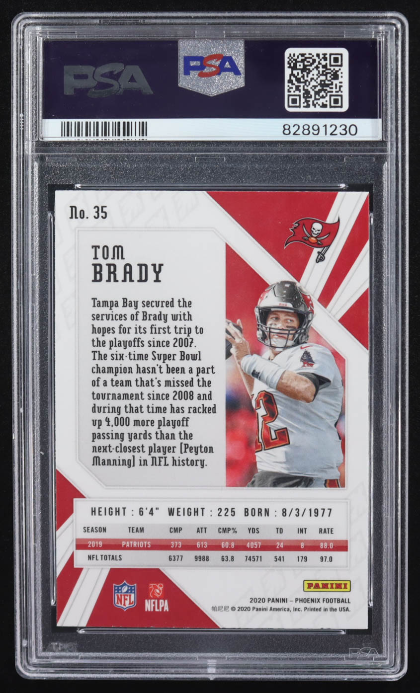 Tom Brady 2020 Panini Phoenix Fire Burst #35 (PSA 10) at PristineAuction.com Tom Brady 2020 Panini Phoenix Fire Burst #35 (PSA 10) at PristineAuction.com