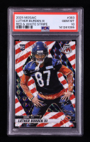 Luther Burden III 2025 Panini Mosaic Mosaic Red and White Stripe #383 RC (PSA 10) at PristineAuction.com