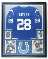 Jonathan Taylor Signed Custom Framed Colts Authentic Nike Jersey Display with Photos (Beckett) at PristineAuction.com