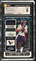 C.J. Stroud 2023 Panini Contenders Cracked Ice Ticket #40 #24/25 RC (CGC 8) at PristineAuction.com
