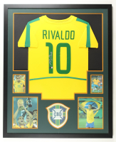 Rivaldo Signed Custom Framed Brazil National Team Authentic Nike Jersey Display with Photos (Beckett) at PristineAuction.com