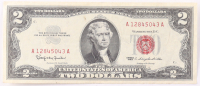 1963 $2 United States Treasury Red Seal Silver Certificate Paper Bank Note at PristineAuction.com