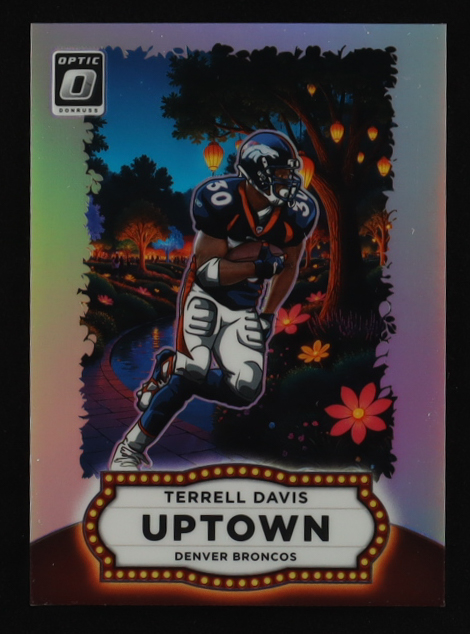 Terrell Davis 2025 Donruss Optic Uptown #19 at PristineAuction.com Terrell Davis 2025 Donruss Optic Uptown #19 at PristineAuction.com