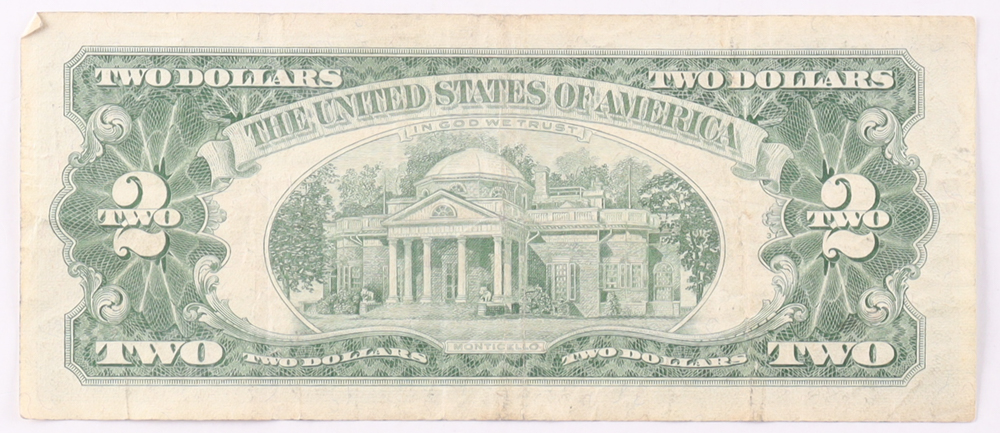 1963 $2 United States Treasury Red Seal Silver Certificate Paper Bank Note at PristineAuction.com 1963 $2 United States Treasury Red Seal Silver Certificate Paper Bank Note at PristineAuction.com