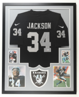 Bo Jackson Signed Custom Framed Raiders Authentic Nike Jersey Display with Photos (Beckett) at PristineAuction.com