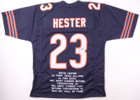 Devin Hester Signed Career Highlight Stat Jersey (JSA) at PristineAuction.com