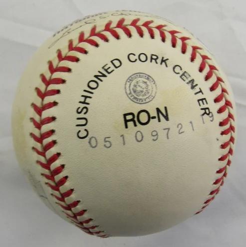 Ernie Banks Signed ONL Baseball Inscribed "HOF 77" (JSA) at PristineAuction.com Ernie Banks Signed ONL Baseball Inscribed "HOF 77" (JSA) at PristineAuction.com