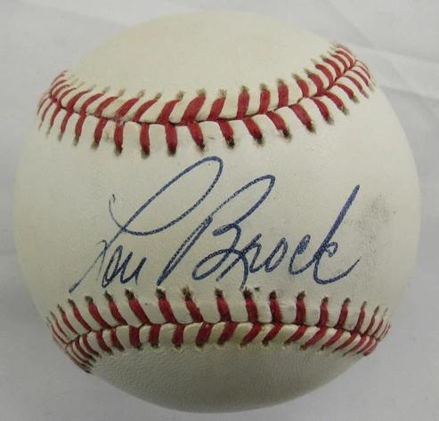 Lou Brock Signed ONL Baseball (JSA) at PristineAuction.com Lou Brock Signed ONL Baseball (JSA) at PristineAuction.com