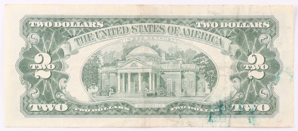 1963 $2 United States Treasury Red Seal Silver Certificate Paper Bank Note at PristineAuction.com 1963 $2 United States Treasury Red Seal Silver Certificate Paper Bank Note at PristineAuction.com