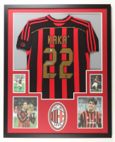Ricardo Kaka Signed Custom Framed Jersey Display with Photos (Beckett) at PristineAuction.com