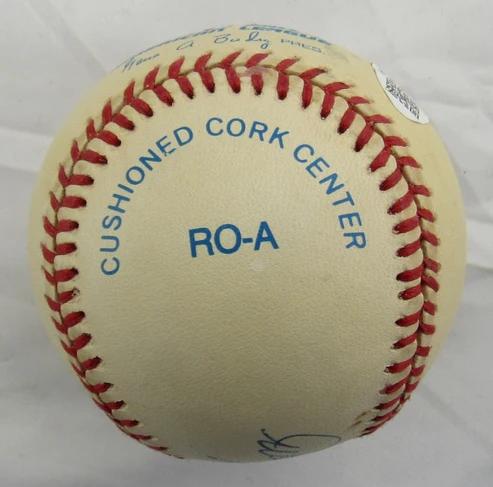 Walt Dropo Signed OAL Baseball Inscribed "1950 ROY" (JSA) at PristineAuction.com Walt Dropo Signed OAL Baseball Inscribed "1950 ROY" (JSA) at PristineAuction.com
