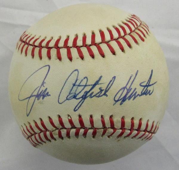 Jim "Catfish" Hunter Signed OAL Baseball (JSA) at PristineAuction.com Jim "Catfish" Hunter Signed OAL Baseball (JSA) at PristineAuction.com