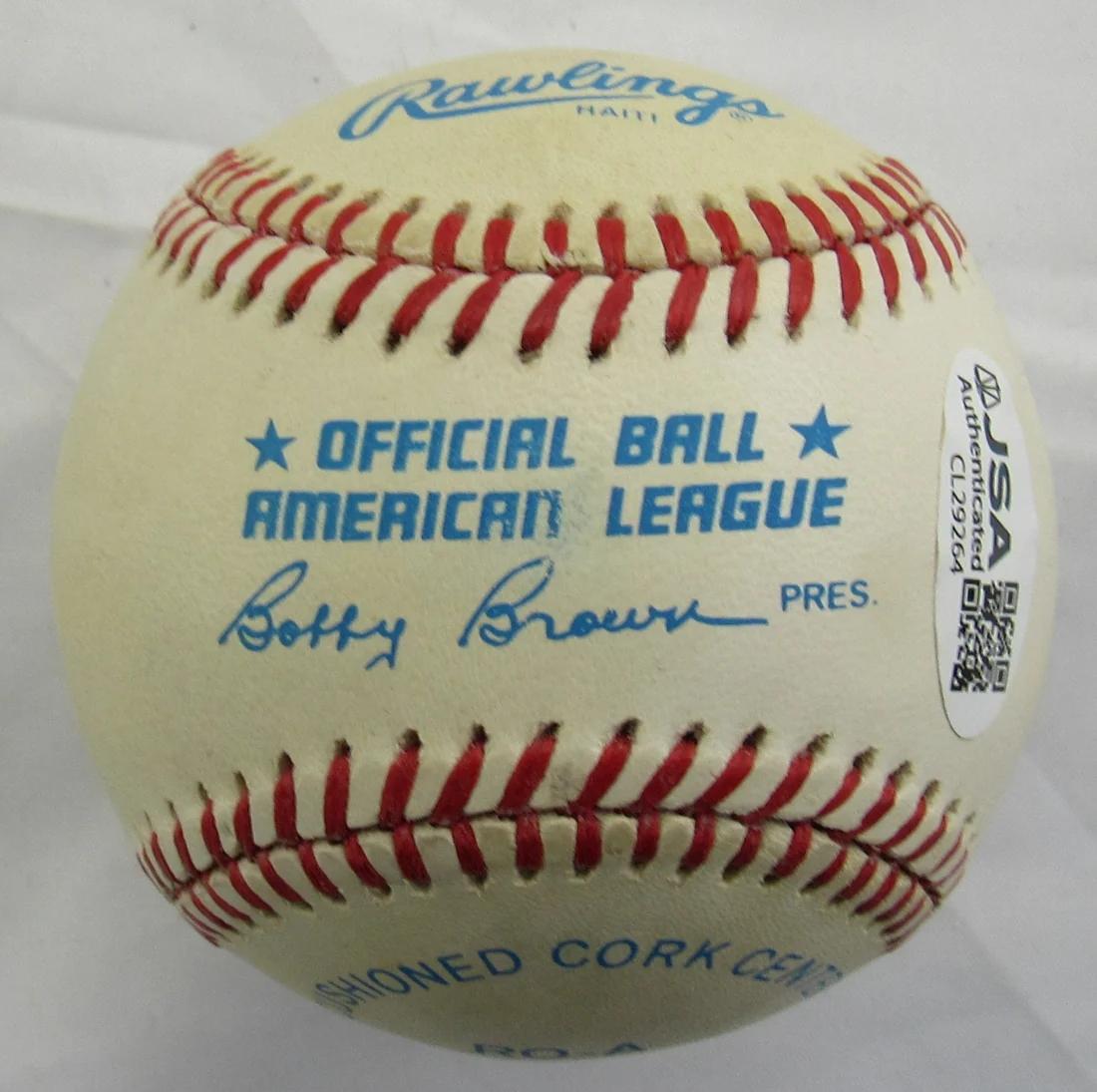 Jim "Catfish" Hunter Signed OAL Baseball (JSA) at PristineAuction.com Jim "Catfish" Hunter Signed OAL Baseball (JSA) at PristineAuction.com