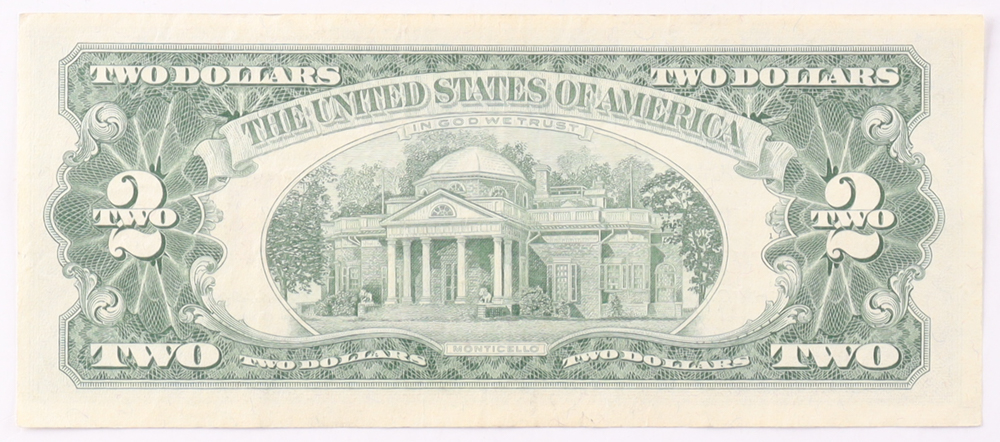 1963 $2 United States Treasury Red Seal Silver Certificate Paper Bank Note at PristineAuction.com 1963 $2 United States Treasury Red Seal Silver Certificate Paper Bank Note at PristineAuction.com