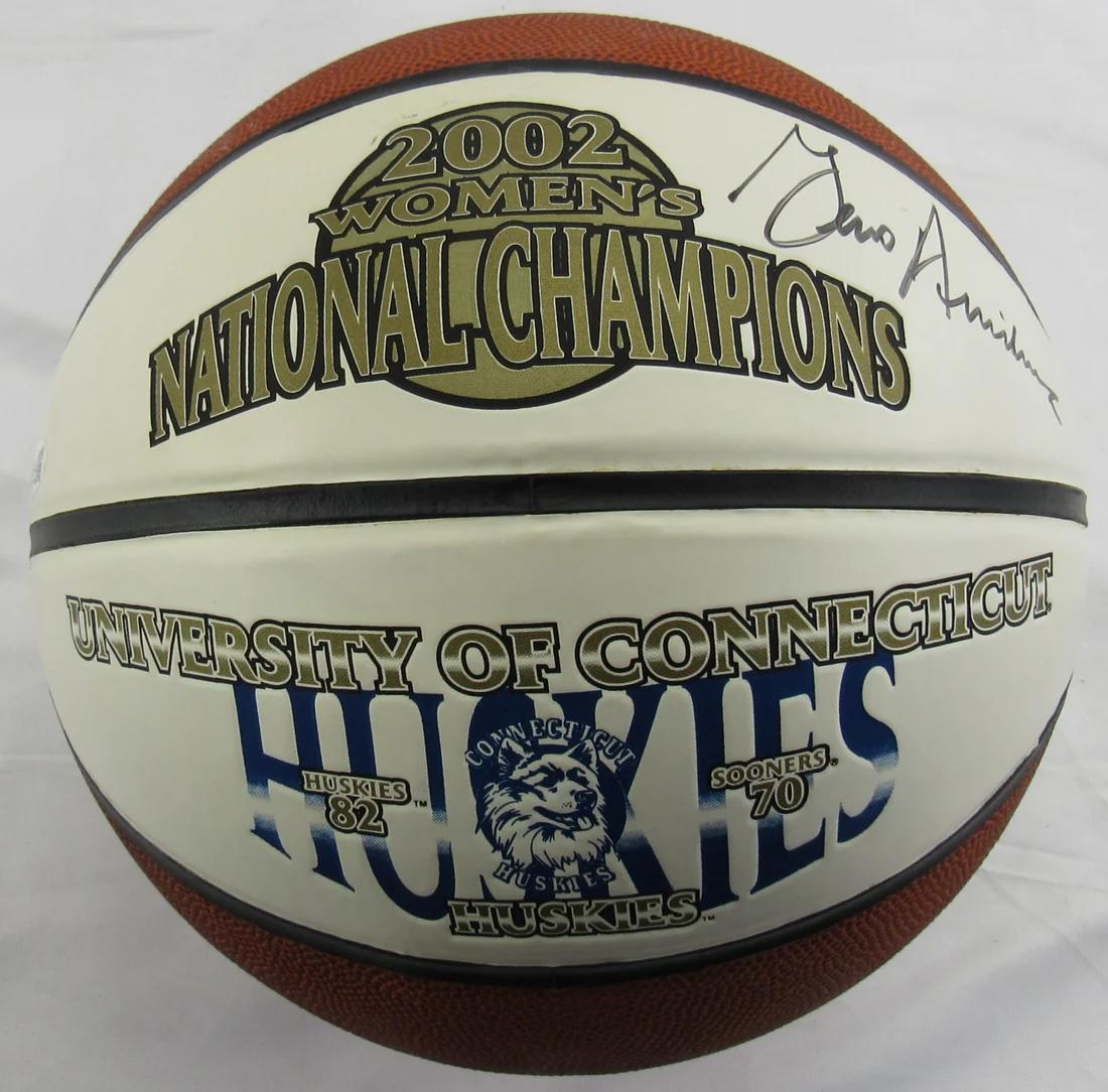 Geno Auriemma Signed UConn Huskies 2002 National Champions Logo Basketball (JSA) at PristineAuction.com Geno Auriemma Signed UConn Huskies 2002 National Champions Logo Basketball (JSA) at PristineAuction.com