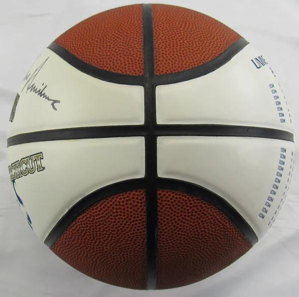 Geno Auriemma Signed UConn Huskies 2002 National Champions Logo Basketball (JSA) at PristineAuction.com Geno Auriemma Signed UConn Huskies 2002 National Champions Logo Basketball (JSA) at PristineAuction.com