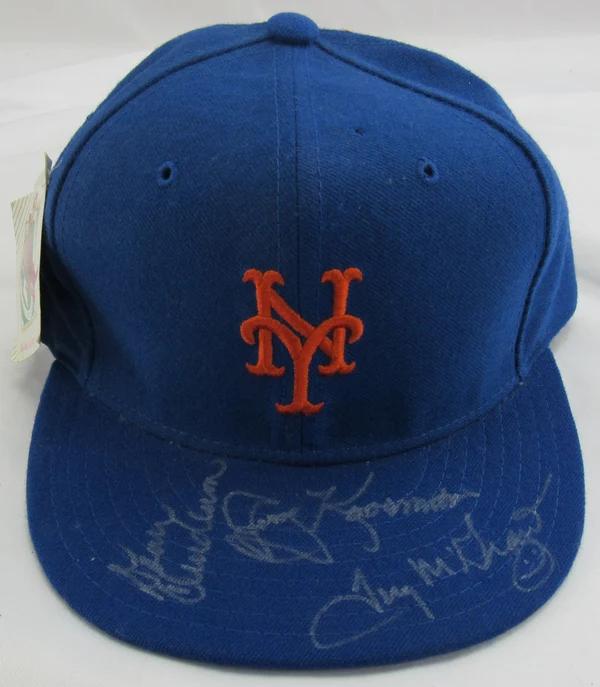 Donn Clendenon, Tug McGraw & Jerry Koosman Signed Mets Fitted Hat (JSA) at PristineAuction.com Donn Clendenon, Tug McGraw & Jerry Koosman Signed Mets Fitted Hat (JSA) at PristineAuction.com