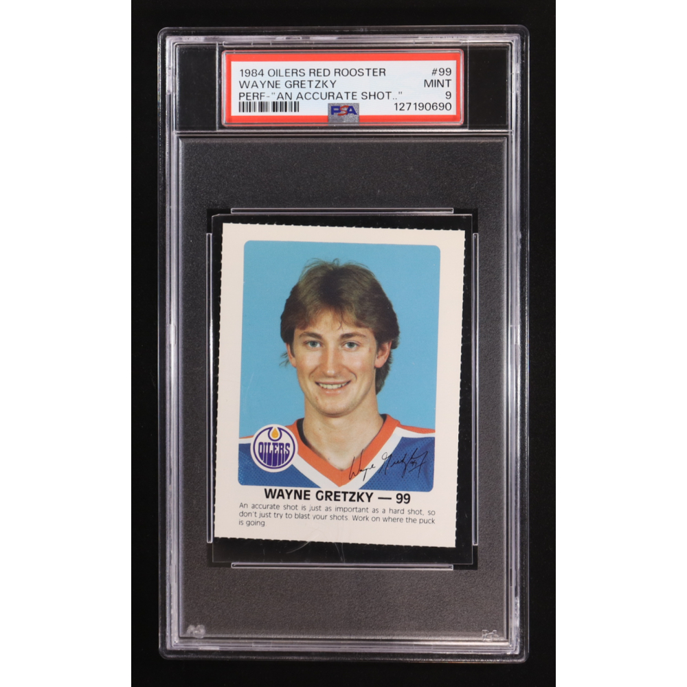 Wayne Gretzky 1984-85 Oilers Red Rooster #99D An Accurate Shot (PSA 9) at PristineAuction.com
