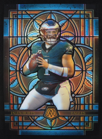 Jalen Hurts 2025 Panini Mosaic Stained Glass Oversized #20 at PristineAuction.com