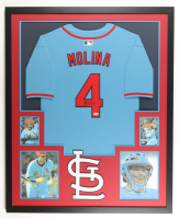 Yandir Molina Signed Custom Framed Jersey Display with Photos (Beckett) at PristineAuction.com