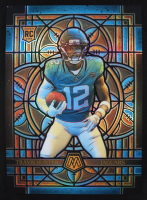 Travis Hunter 2025 Panini Mosaic Stained Glass Oversized #12 RC at PristineAuction.com