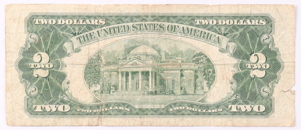 1963 $2 United States Treasury Red Seal Silver Certificate Paper Bank Note at PristineAuction.com 1963 $2 United States Treasury Red Seal Silver Certificate Paper Bank Note at PristineAuction.com