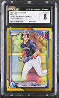 Walker Jenkins 2024 Bowman Chrome Draft Gold Refractors #BDC166 #32/50 RC (CGC 8) at PristineAuction.com