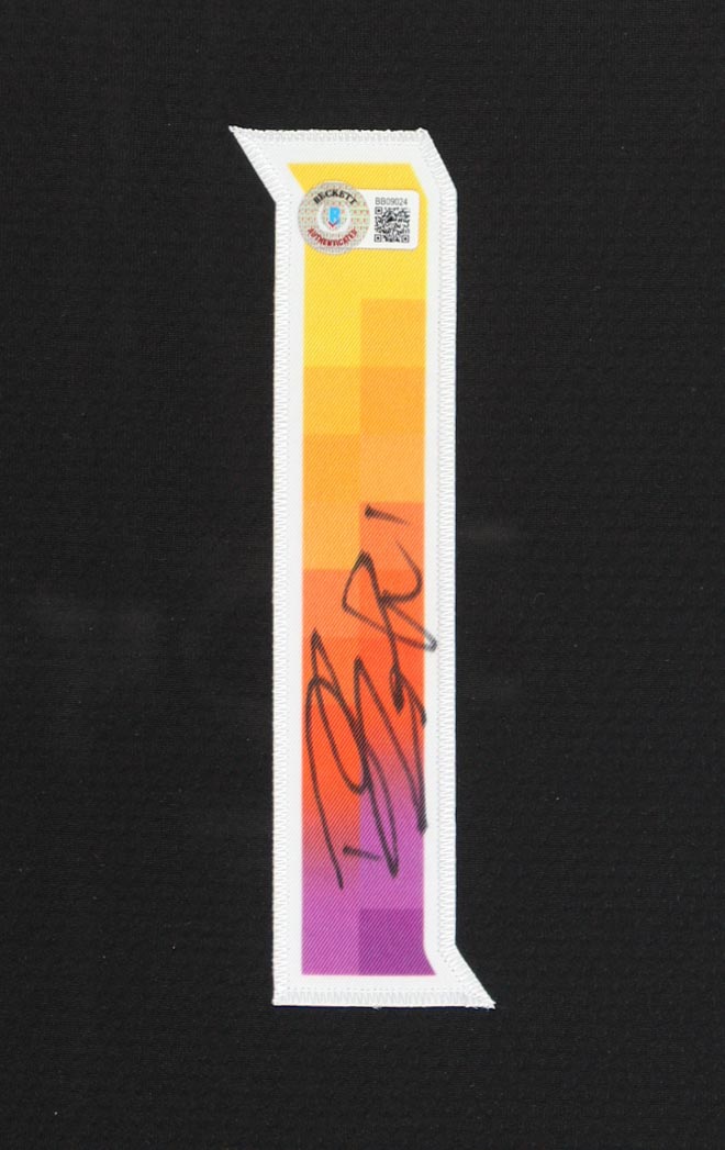Devin Booker Signed Custom Framed Jersey Display with Photos (Beckett) at PristineAuction.com Devin Booker Signed Custom Framed Jersey Display with Photos (Beckett) at PristineAuction.com