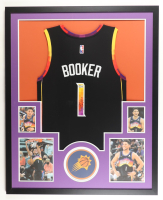 Devin Booker Signed Custom Framed Jersey Display with Photos (Beckett) at PristineAuction.com