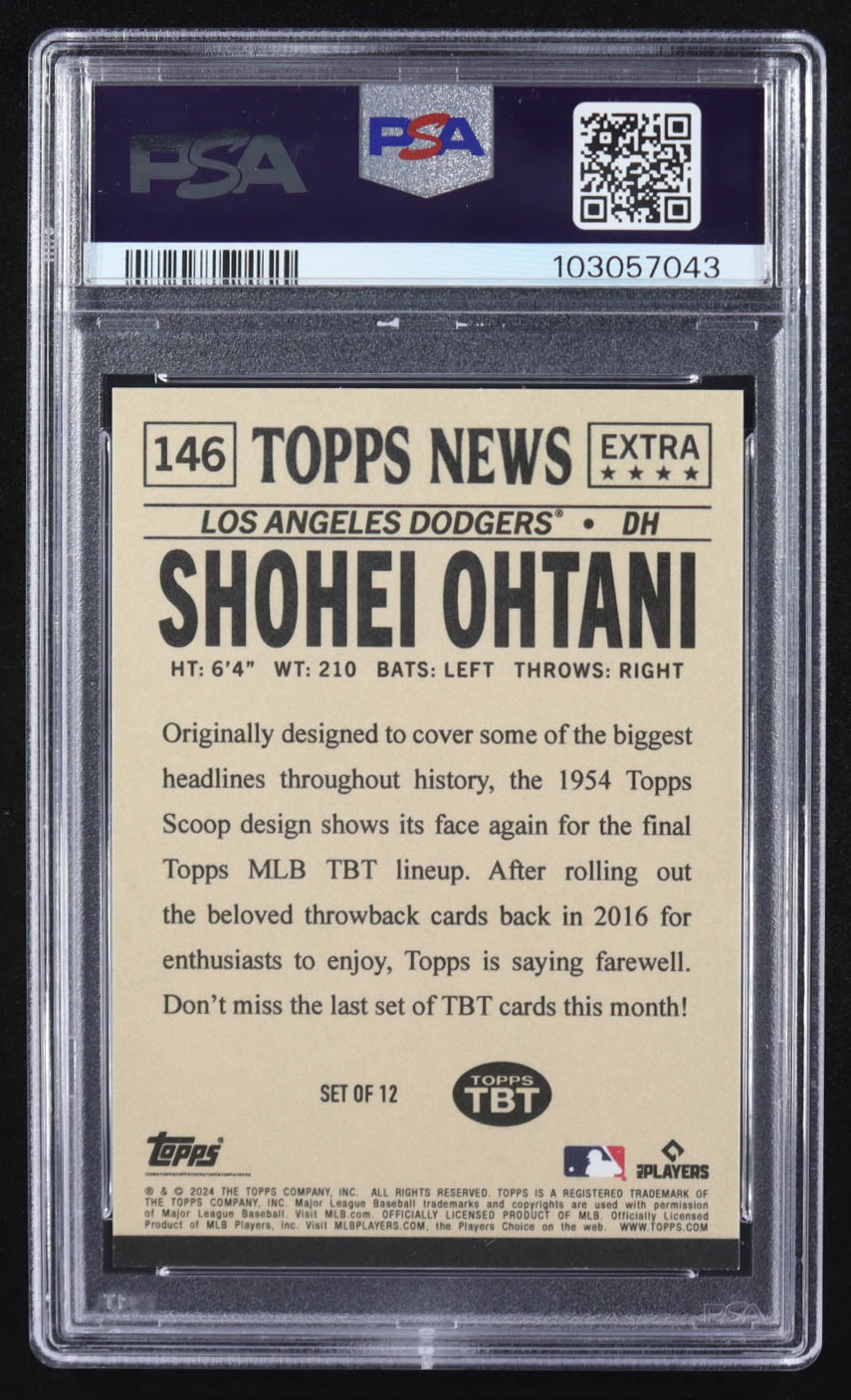 Shohei Ohtani 2024 Topps Throwback Thursday #146 '54 Topps Scoop (PSA 9) at PristineAuction.com Shohei Ohtani 2024 Topps Throwback Thursday #146 '54 Topps Scoop (PSA 9) at PristineAuction.com