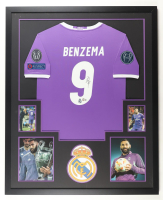 Karim Benzema Signed Custom Framed Jersey Display with Photos (Beckett) at PristineAuction.com