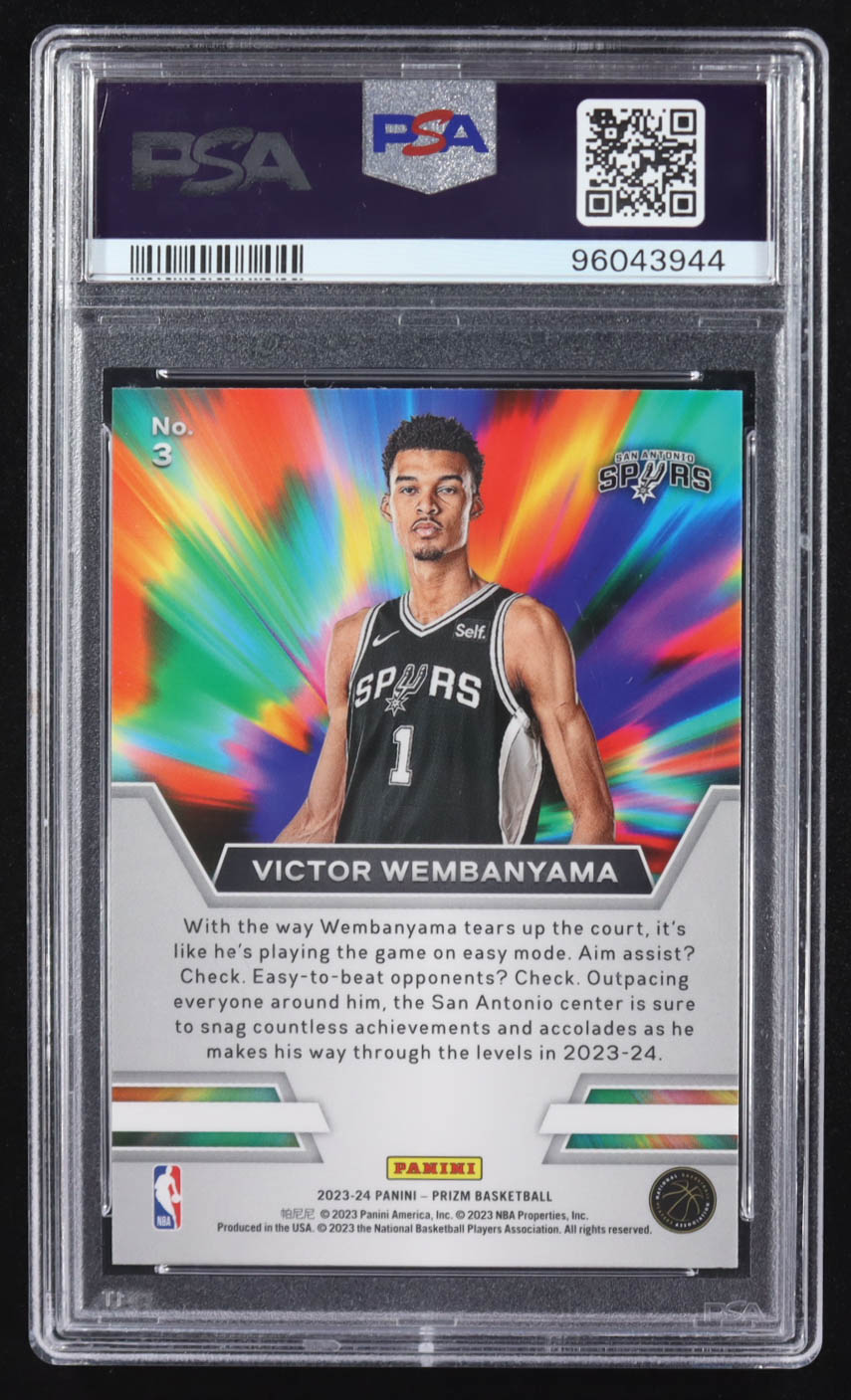 Victor Wembanyama 2023-24 Panini Prizm Instant Impact #3 RC (PSA 9) at PristineAuction.com Victor Wembanyama 2023-24 Panini Prizm Instant Impact #3 RC (PSA 9) at PristineAuction.com