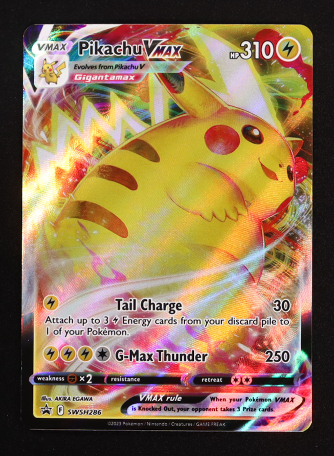 Pikachu VMAX 2019-22 Pokemon Sword and Shield Black Star Promos #SWSH286 at PristineAuction.com Pikachu VMAX 2019-22 Pokemon Sword and Shield Black Star Promos #SWSH286 at PristineAuction.com