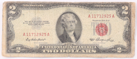 1953 $2 United States Treasury Red Seal Silver Certificate Paper Bank Note at PristineAuction.com