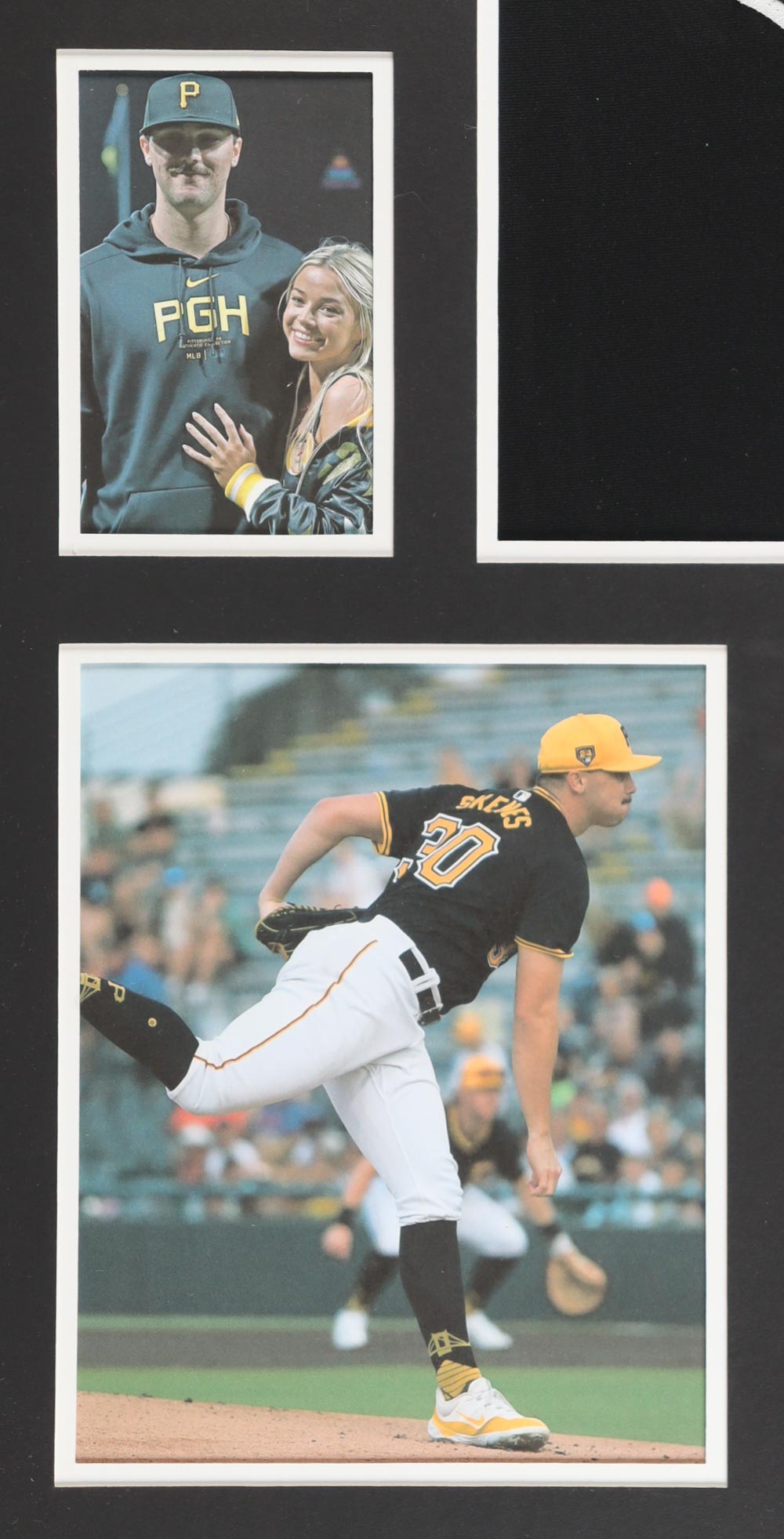 Paul Skenes Signed Custom Framed Jersey Display with Photos (JSA & MLB) at PristineAuction.com Paul Skenes Signed Custom Framed Jersey Display with Photos (JSA & MLB) at PristineAuction.com